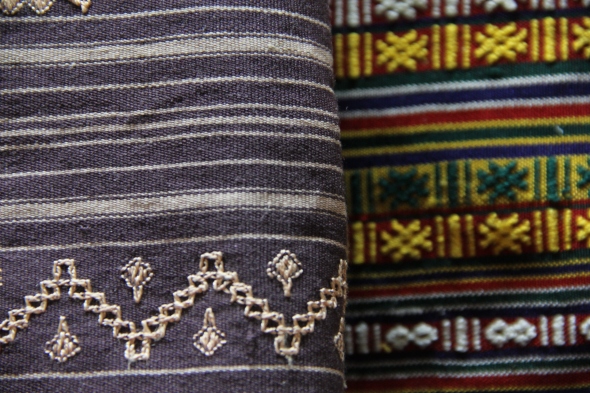 The characteristic fabric of Bhutan